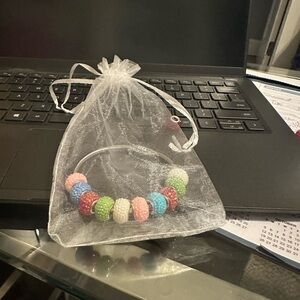 Silver charm bracelet